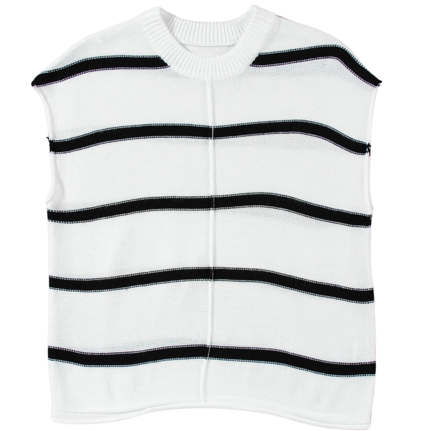 White Striped Batwing Sleeve Sweater Tee - Lavish life LLC 