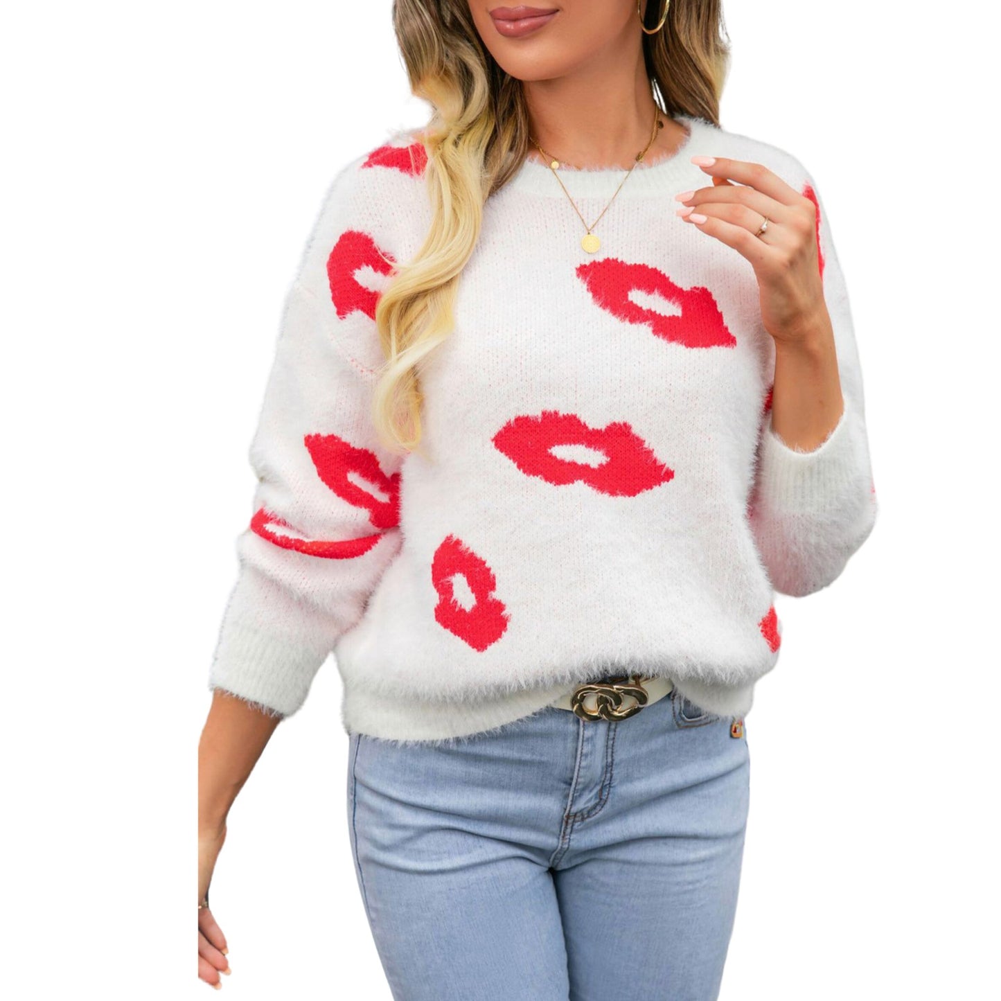 Kisses valentine’s sweater - Lavish life LLC 